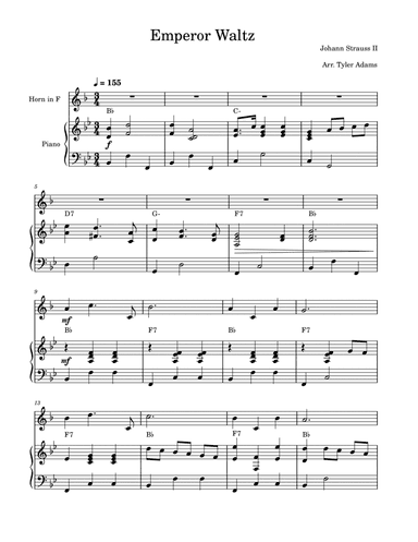 Emperor Waltz (French Horn Solo and Piano)
