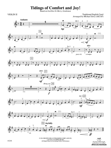 Tidings of Comfort and Joy!: 2nd Violin