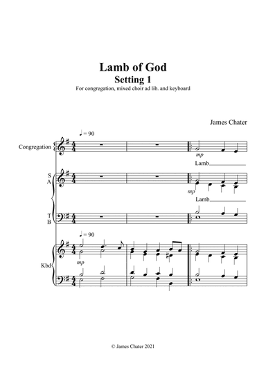 Lamb of God (setting 1)
