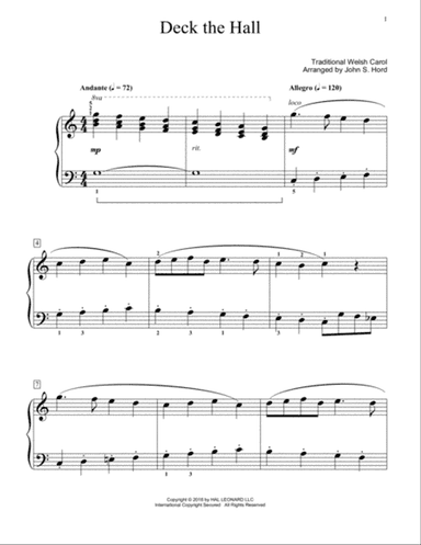 Deck The Hall (arr. John S. Hord)