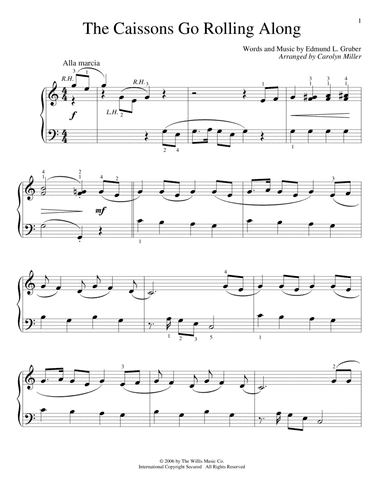 The Caissons Go Rolling Along (arr. Carolyn Miller)
