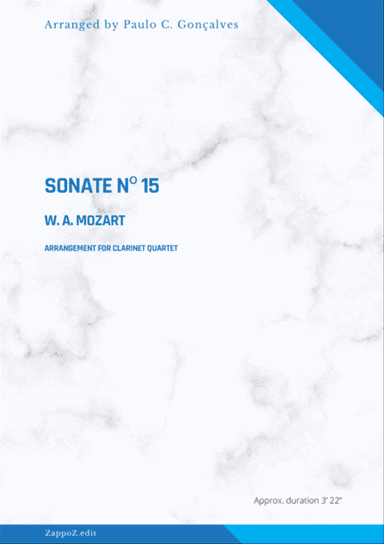 SONATE Nº 15 - 1st Movement - W. A. MOZART