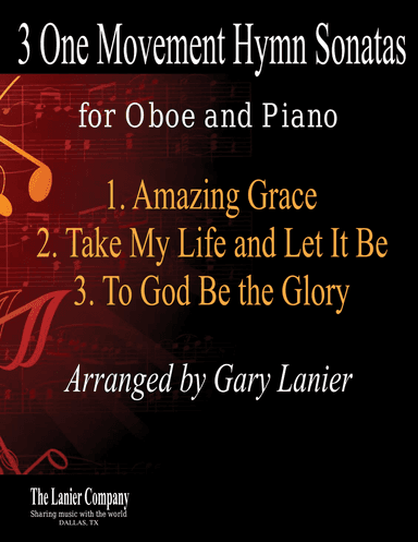 3 ONE MOVEMENT HYMN SONATAS (for Oboe and Piano with Score/Parts)