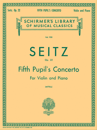 Pupil's Concerto No. 5 In D, Op. 22 - Violin/Piano