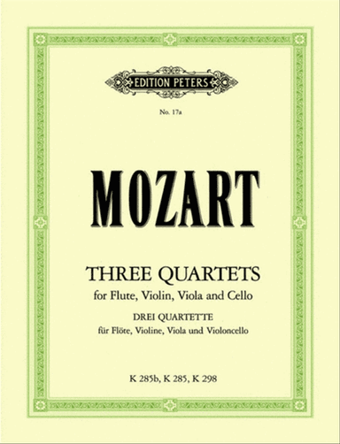 Mozart - 3 Quartets K285 K298 K285B Flute/Vln/Vla/Vlc