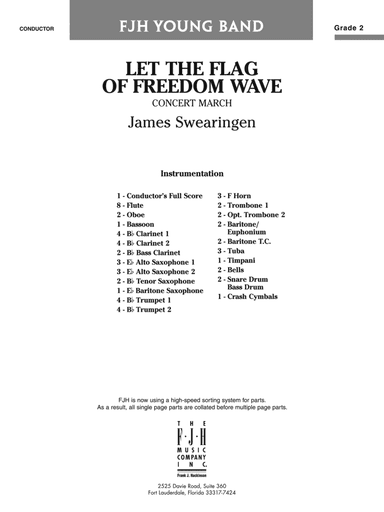 Let the Flag of Freedom Wave: Score
