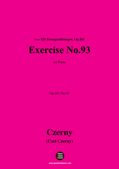 C. Czerny-Exercise No.93,Op.261 No.93