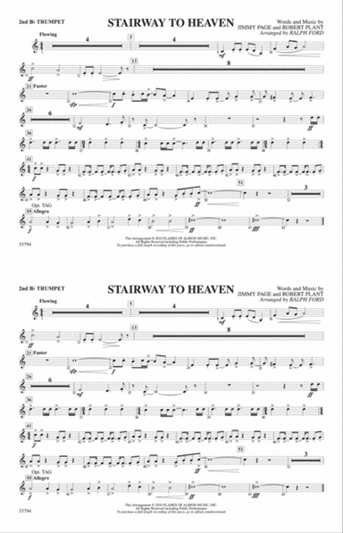 Stairway to Heaven: 2nd B-flat Trumpet