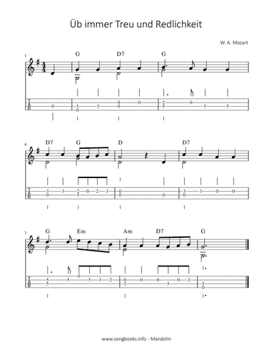 Üb immer Treu und Redlichkeit - W. A. Mozart