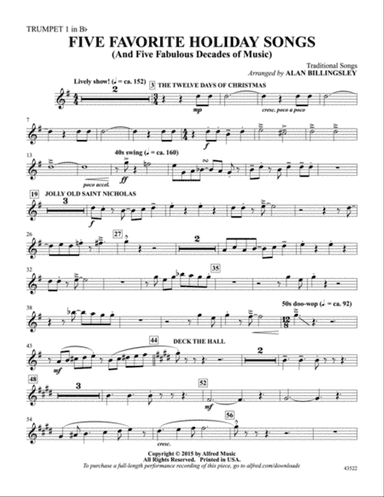 Five Favorite Holiday Songs: Trumpet 1