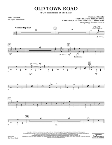 Old Town Road (arr. Johnnie Vinson) - Percussion 2
