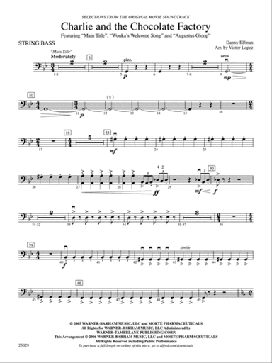 Charlie and the Chocolate Factory, Selections from: String Bass