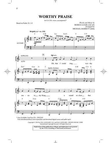 Worthy Praise (arr. Michael Barrett)