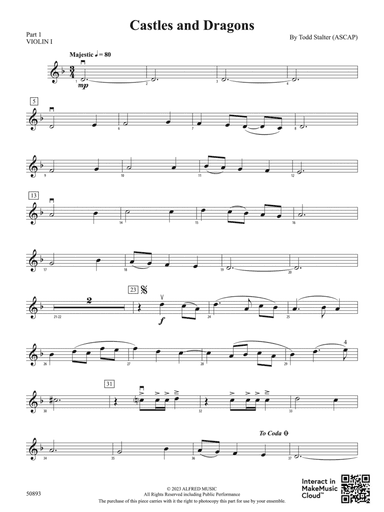 Castles and Dragons: Part 1 - Violin I