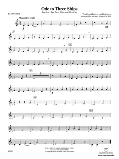 Ode to Three Ships: 1st B-flat Trumpet