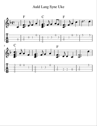 Auld Lang Syne (Solo Ukulele)