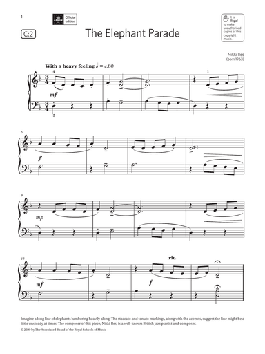 The Elephant Parade (Grade Initial, list C2, from the ABRSM Piano Syllabus 2021 & 2022)