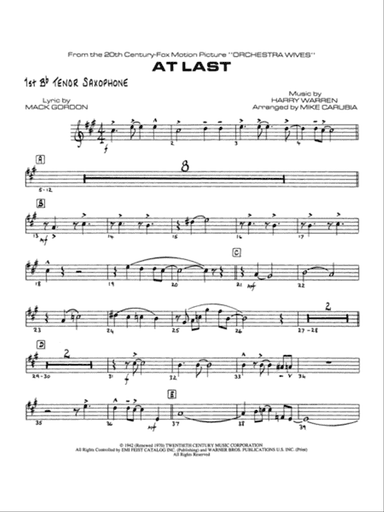 At Last: B-flat Tenor Saxophone