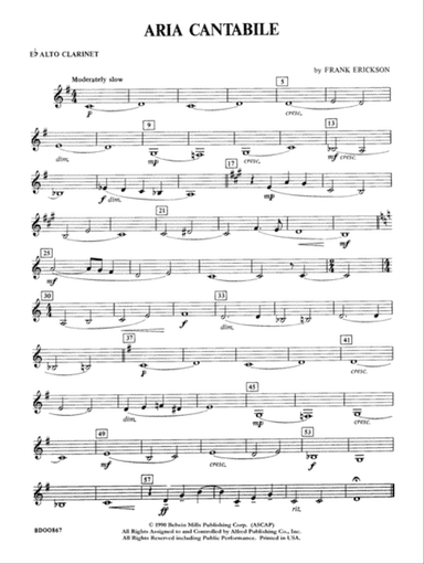Aria Cantabile: E-flat Alto Clarinet