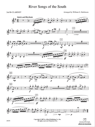 River Songs of the South: 2nd B-flat Clarinet