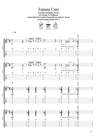 Espana Cani - Score Only