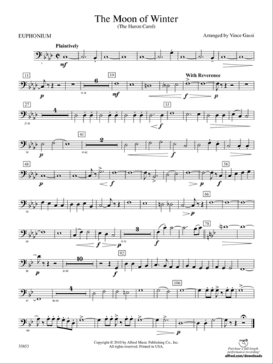 The Moon of Winter (The Huron Carol): Baritone B.C.