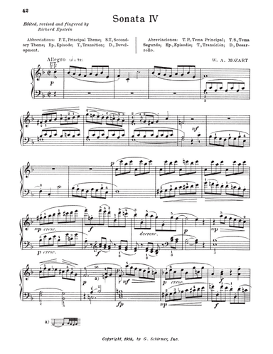 Sonata In F Major, K. 533