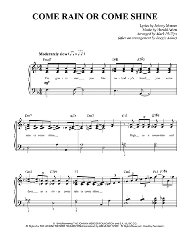 Come Rain Or Come Shine