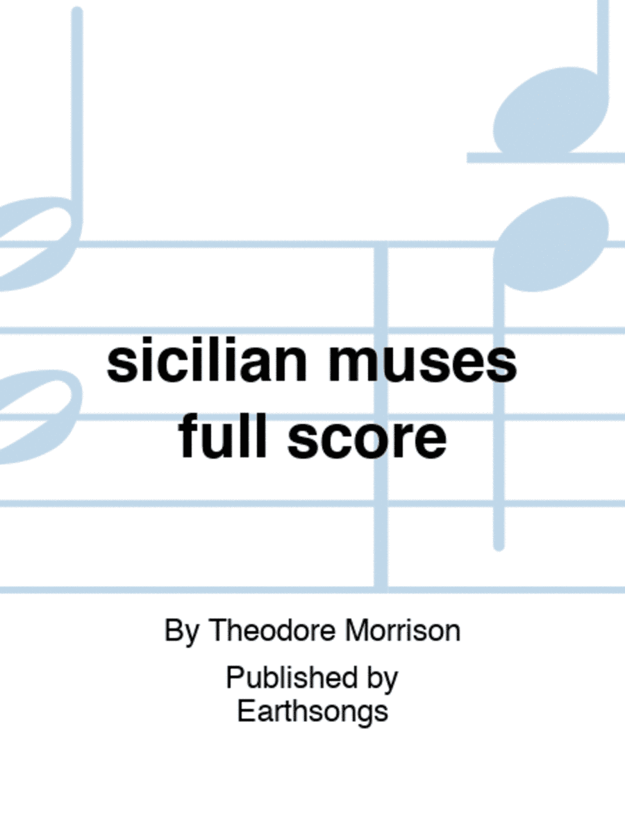 sicilian muses full score