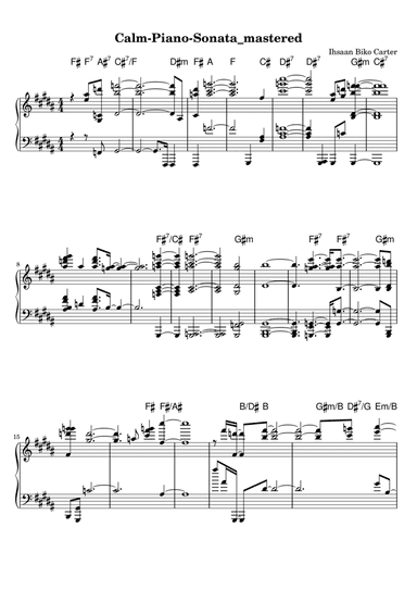 Calm Piano Sonata