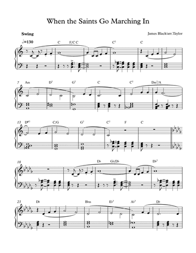 When the saints go marching in