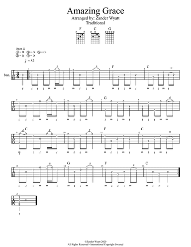 Amazing Grace Solo Banjo