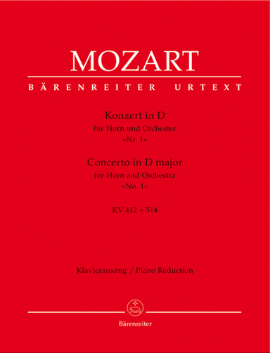 Concerto for Horn and Orchestra No. 1 D major KV 412 + 514 (386b)