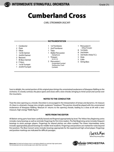 Cumberland Cross: Score