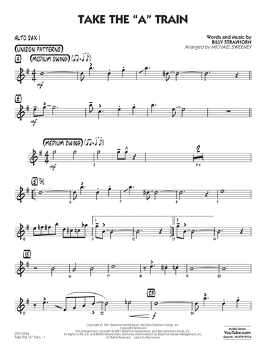 Take the "A" Train (arr. Michael Sweeney) - Alto Sax 1