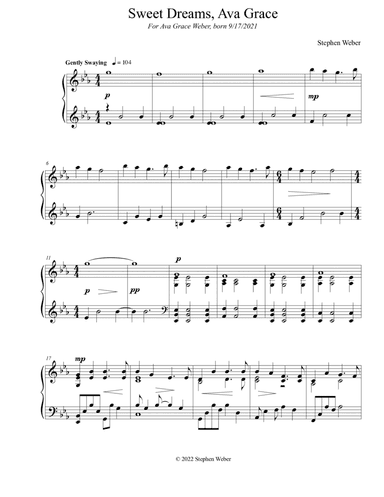 Sweet Dreams, Ava Grace