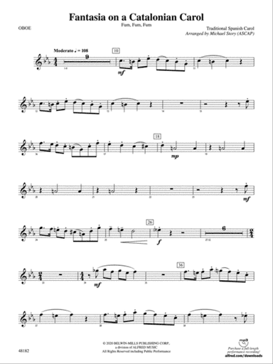 Fantasia on a Catalonian Carol: Oboe