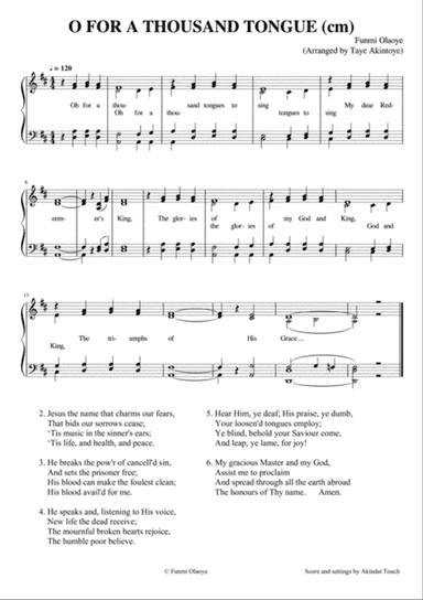 O for a thousand tongues