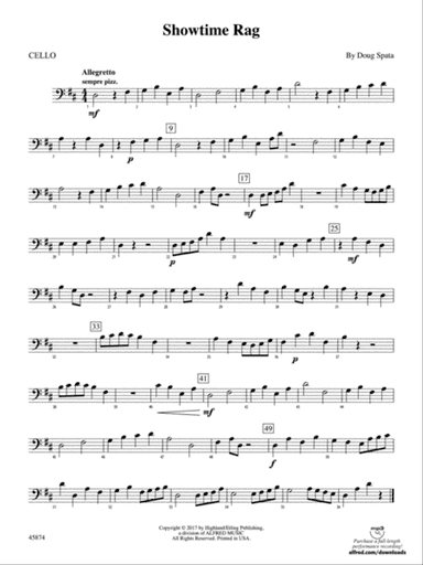 Showtime Rag: Cello