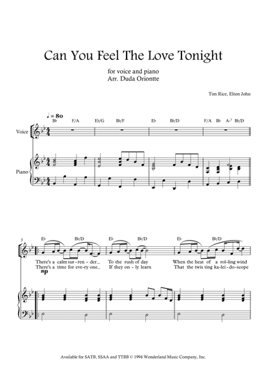 Can You Feel The Love Tonight