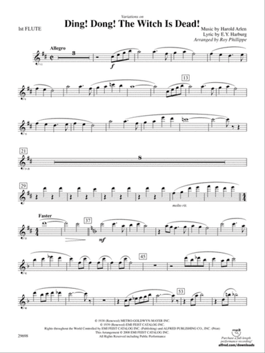 Variations on Ding! Dong! The Witch Is Dead!: Flute