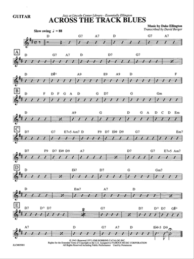 Across the Track Blues: Guitar