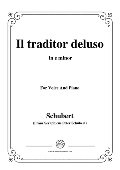 Schubert-Il traditor deluso in e minor,for voice and piano