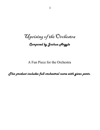 Uprising of the Orchestra