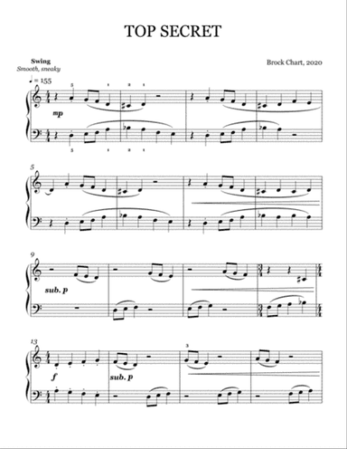 Top Secret - Easy Jazz Piano Solo