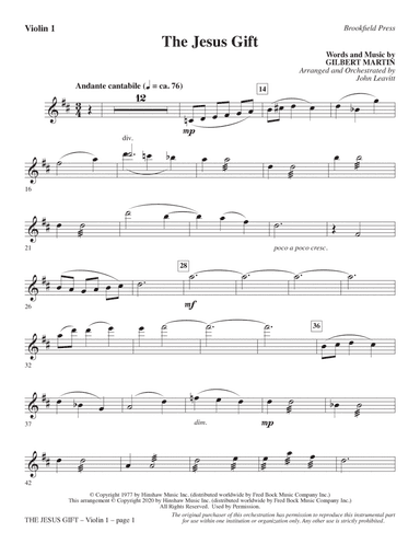 The Jesus Gift (arr. John Leavitt) - Violin 1