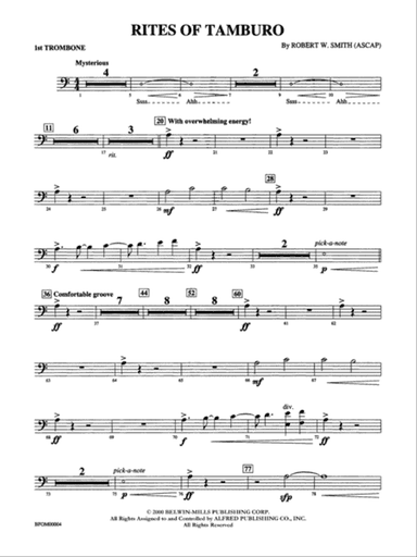 Rites of Tamburo: 1st Trombone