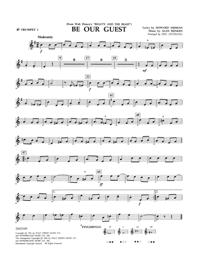 Be Our Guest (from Beauty And The Beast) (arr. Eric Osterling) - Bb Trumpet 1