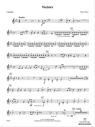 Vectors: 1st F Horn
