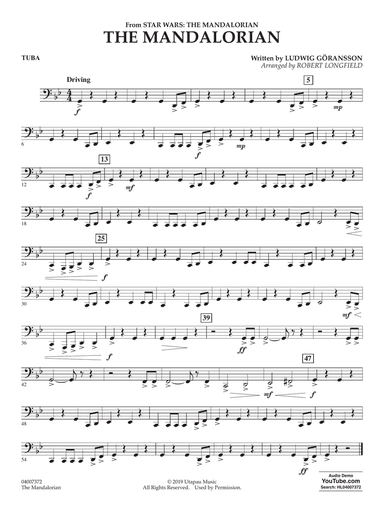 The Mandalorian (from Star Wars: The Mandalorian) (arr. Longfield) - Tuba